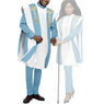 Couples Agbada Set – Men’s Traditional 3PC Suit & Women’s Matching Outfit - Free Delivery Worldwide only at Flexi Africa