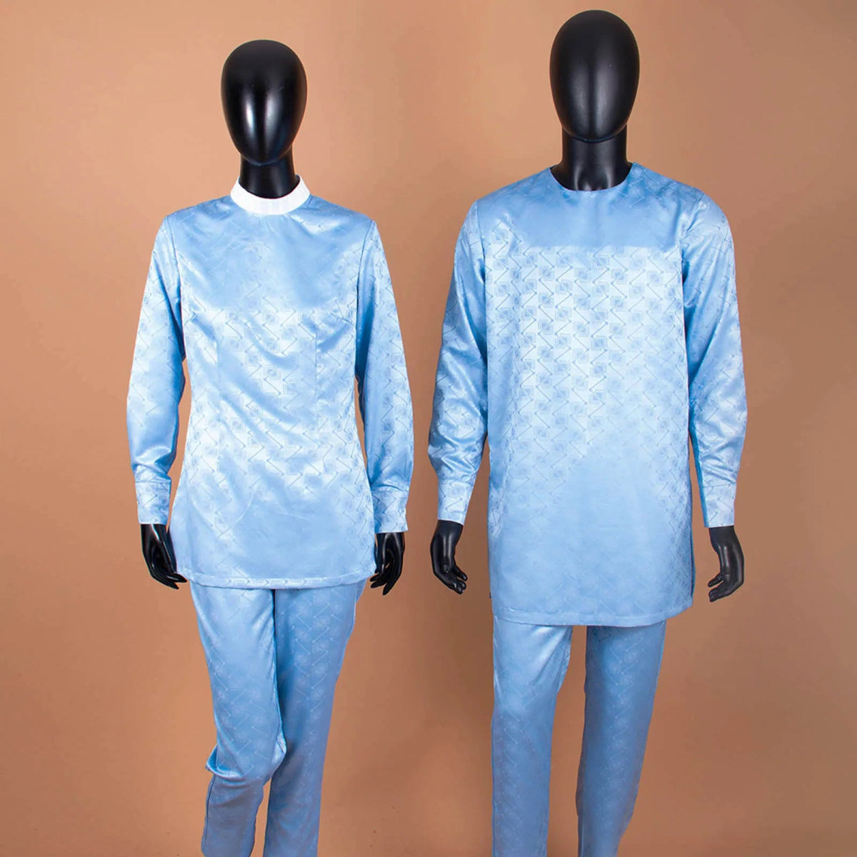 Couples Agbada Set – Men’s Traditional 3PC Suit & Women’s Matching Outfit - Free Delivery Worldwide only at Flexi Africa