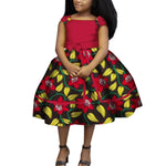 Cute Ankara Girls Dress – Bazin Riche African Print Bow Tie Party Outfit for Kids - Free Delivery Worldwide only at Flexi Africa