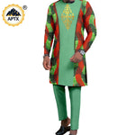 Dashiki African Couple Wedding Set – Women’s Mermaid Dress & Matching Men’s Bazin Riche Shirt and Pants - Free Delivery
