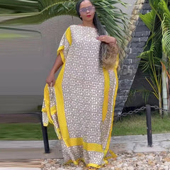 Dress Length:140cm Bust:160cm African Dashiki New Fashion Design long dress oversized Famous Brand Loose For Lady/women - Free Delivery Worldwide only at Flexi Africa