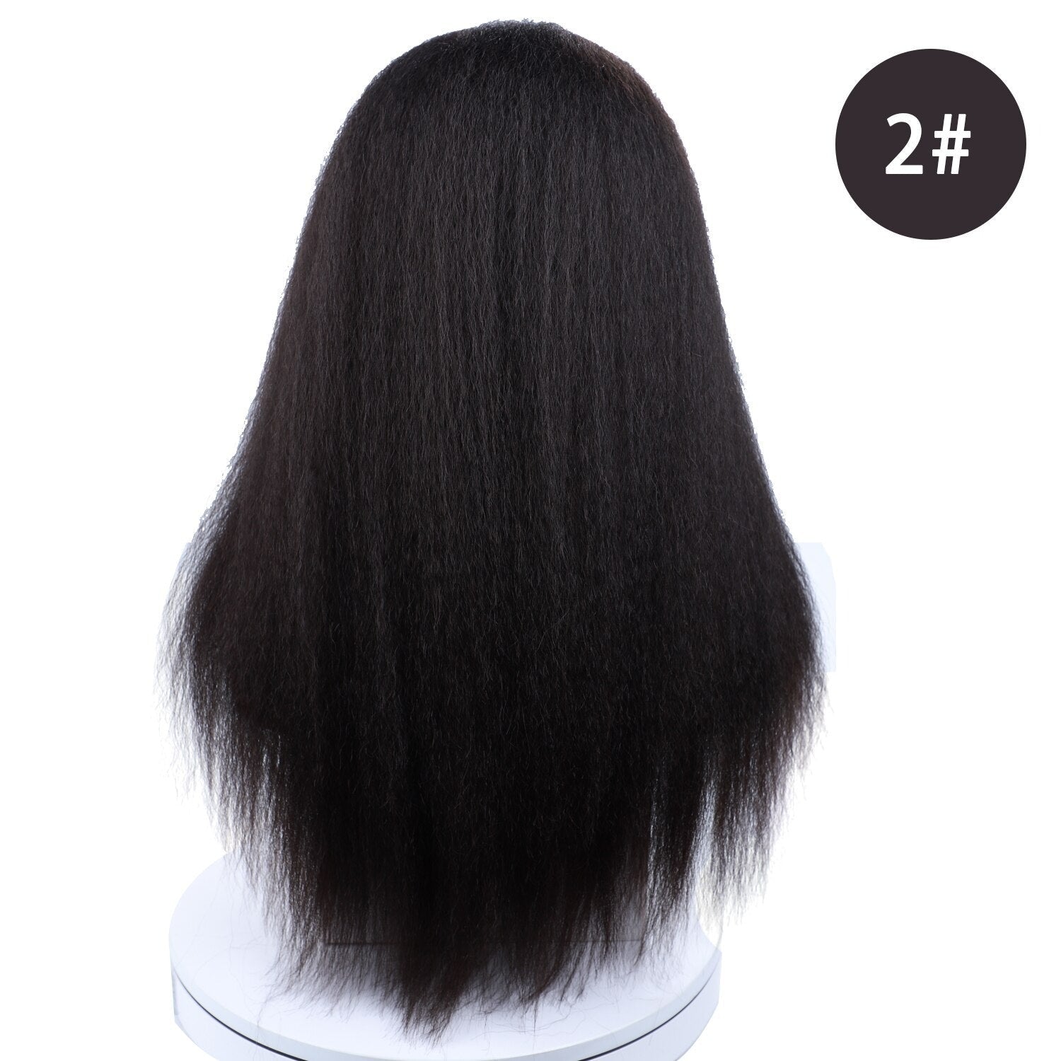 Effortless Elegance: Long Kinky Straight Synthetic Afro Wig - Flexi Africa offers Free Delivery Worldwide - Vibrant African