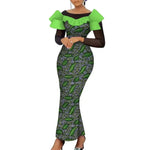 Elegant African Ankara Maxi Dress for Women – Traditional Dashiki Style - Free Delivery Worldwide only at Flexi Africa