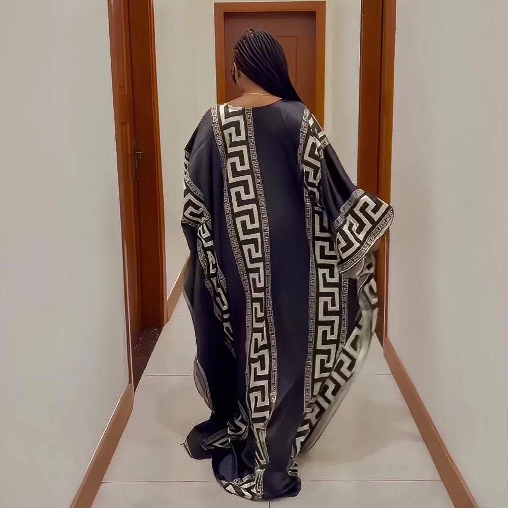 Fashion dresses for woman, digital printin,g evening dress sleeve African dresses for women - Free Delivery Worldwide