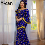 Luxury African Ankara Print Dress – Elegant Slim Fit Gown for Women’s Birthday, Wedding, and Party Events