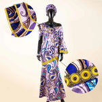 Luxury African Ankara Print Dress – Elegant Slim Fit Gown for Women’s Birthday, Wedding, and Party Events
