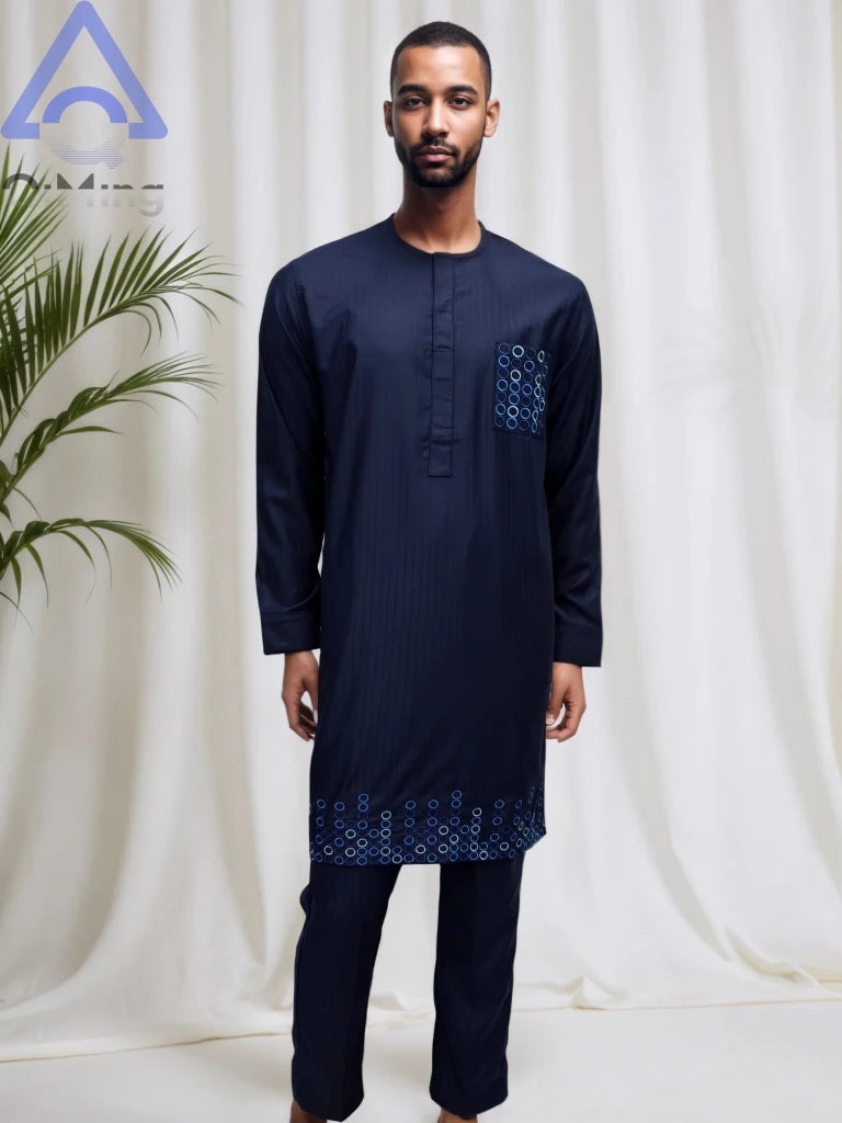 Buy Men’s African Boubou & Arabic Kandura – Luxury Moroccan-Inspired Islamic Prayer Outfit for only $41.67 at Flexi Africa!