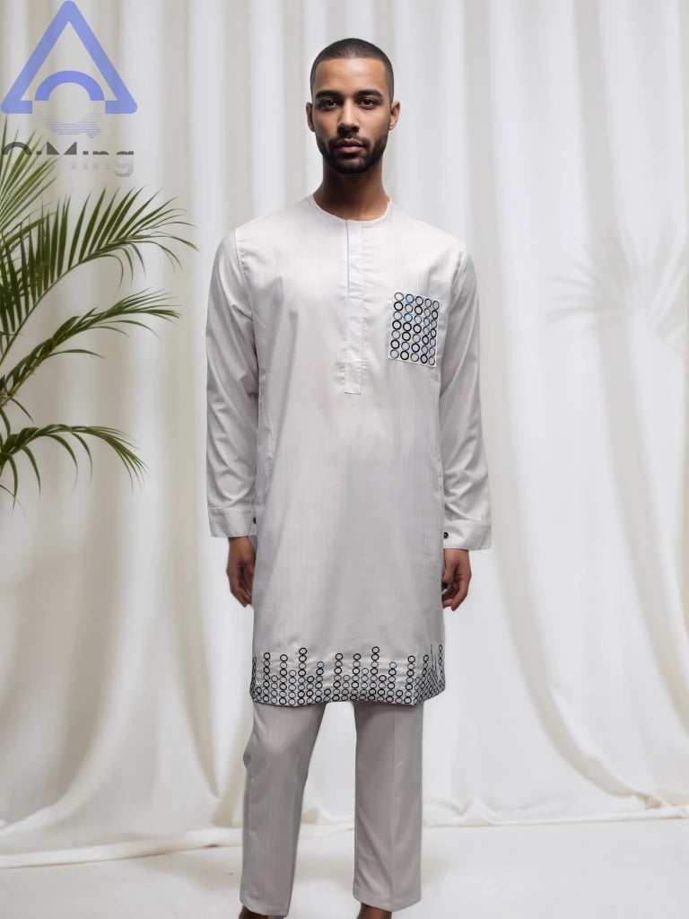 Buy Men’s African Boubou & Arabic Kandura – Luxury Moroccan-Inspired Islamic Prayer Outfit for only $41.67 at Flexi Africa!