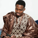 Men’s African Traditional Wear – Premium Bazin Riche Embroidered 3PC Ensemble - Free Delivery Worldwide only at Flexi Africa