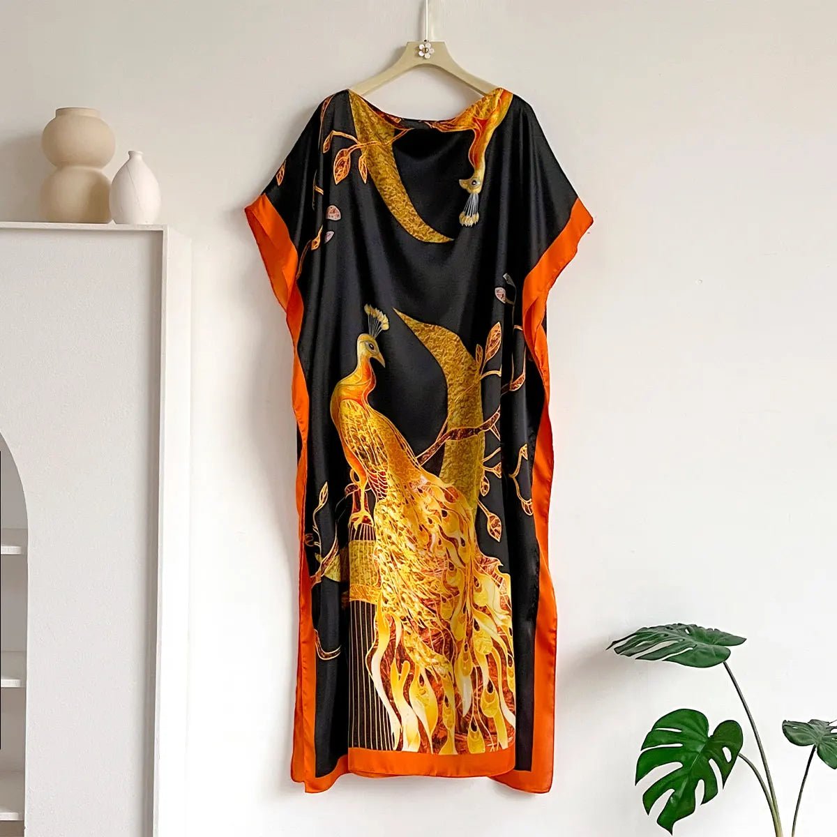 Buy African Dresses For Women Elegant Printed Silk Lady Kaftan Dress Sun Protection Abaya for only $10.62 at Flexi Africa!