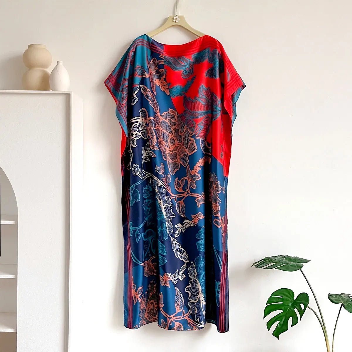 Buy African Dresses For Women Elegant Printed Silk Lady Kaftan Dress Sun Protection Abaya for only $10.62 at Flexi Africa!