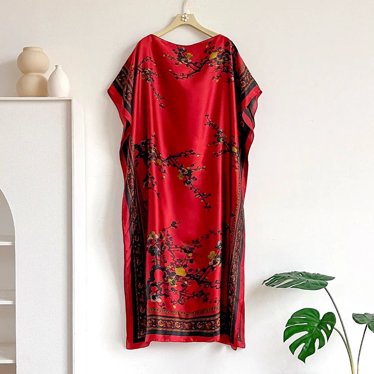 Buy African Dresses For Women Elegant Printed Silk Lady Kaftan Dress Sun Protection Abaya for only $10.62 at Flexi Africa!