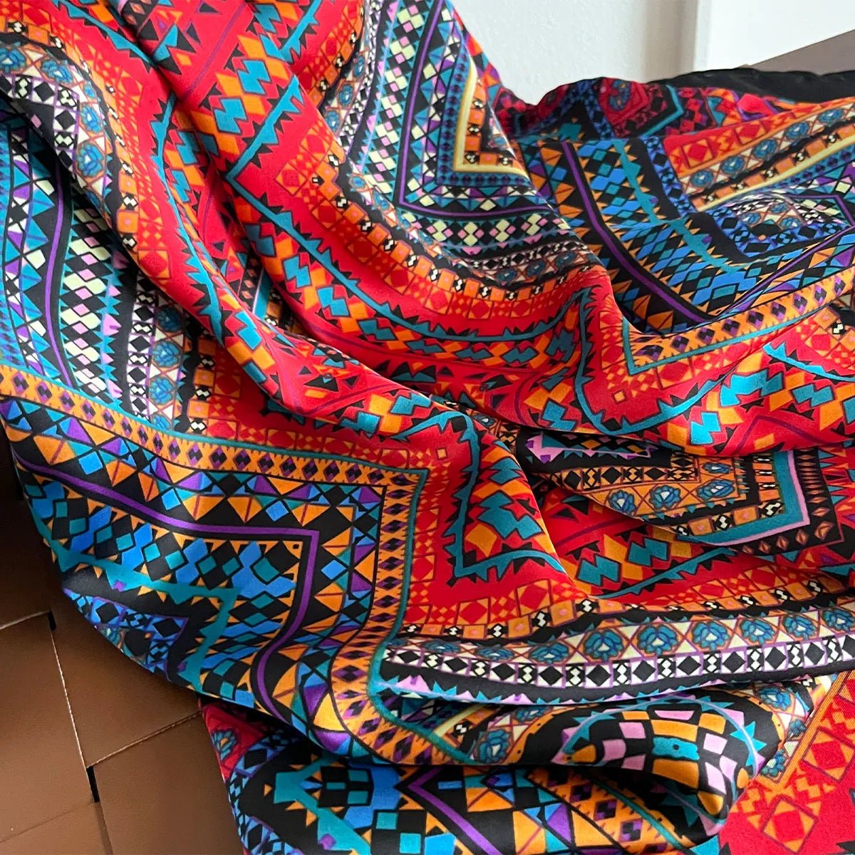 Buy African Dresses For Women Elegant Printed Silk Lady Kaftan Dress Sun Protection Abaya for only $10.62 at Flexi Africa!