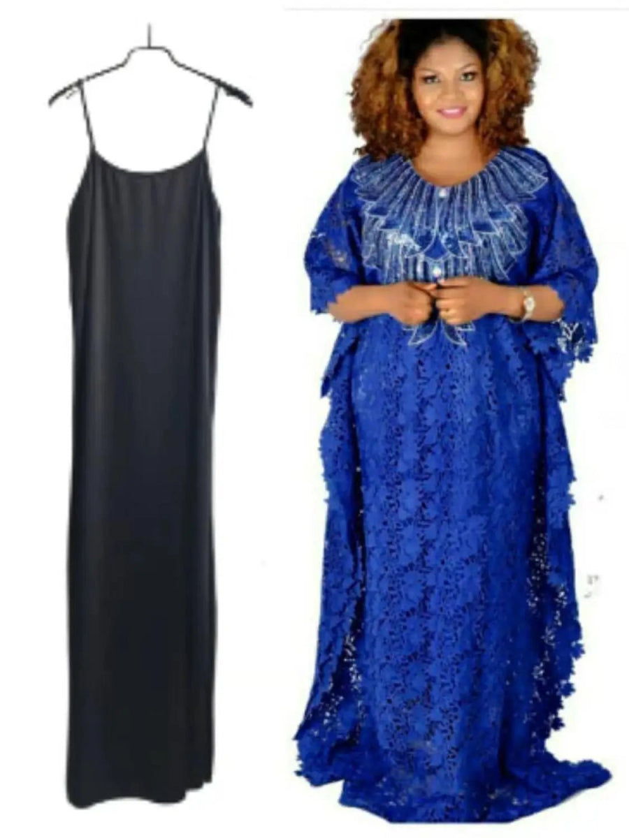 Stylish Plus Size Long Lace Dress: Perfect for Spring and Autumn Fashion with a Touch of Elegance - Free Delivery Worldwide