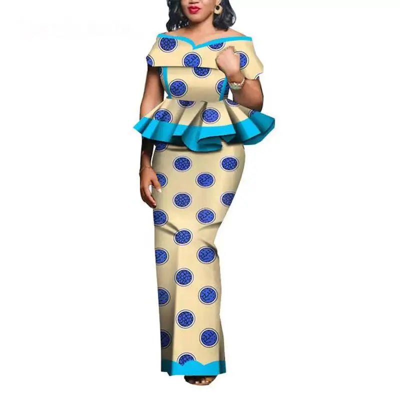 Traditional African 2PC Outfit – Dashiki Top and Skirt Set for Women - Free Delivery Worldwide only at Flexi Africa