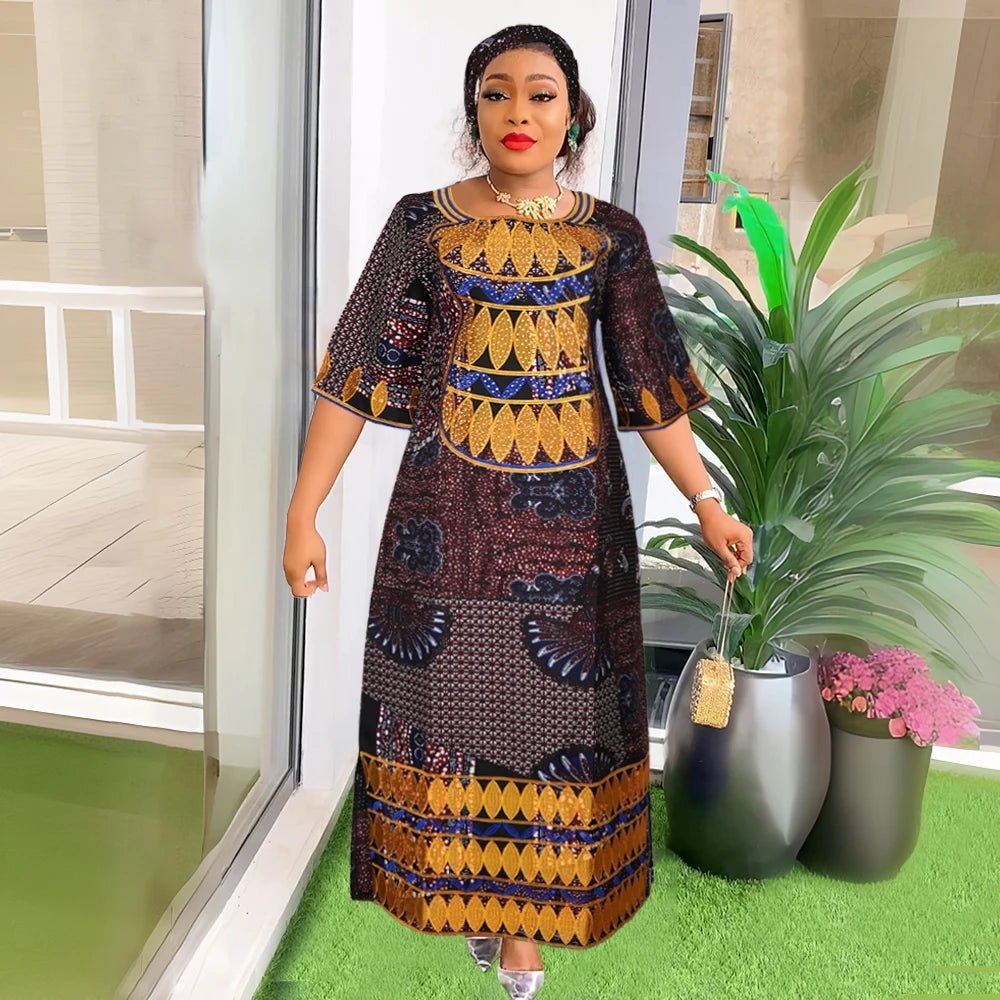 Traditional African Embroidered Dresses for Women: Perfect for Weddings and Special Occasions - Free Delivery Worldwide only