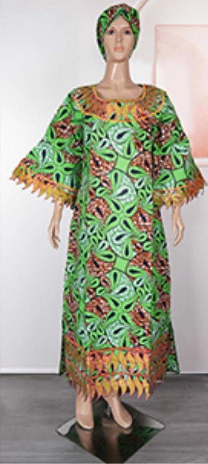 Traditional Bazin Embroidered Dresses: African Women's Attire for Parties and Weddings - Free Delivery Worldwide only