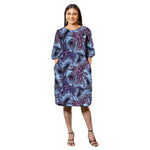 Vibrant Ankara Print Half - Sleeve Dress for Women – African Fashion Wedding & Party Wear - Free Delivery Worldwide only at Flexi Africa