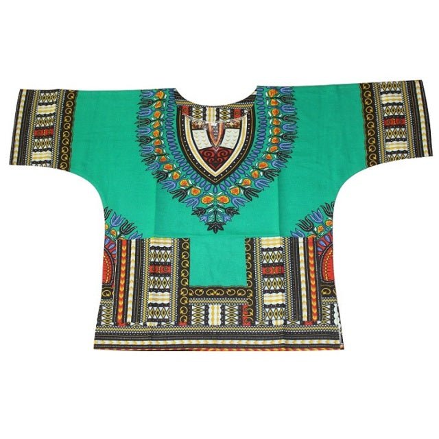 Vibrant Traditional African Print Dashiki T-shirts: Stylish Fashion Designs for Kids - Flexi Africa - Free Delivery Worldwide