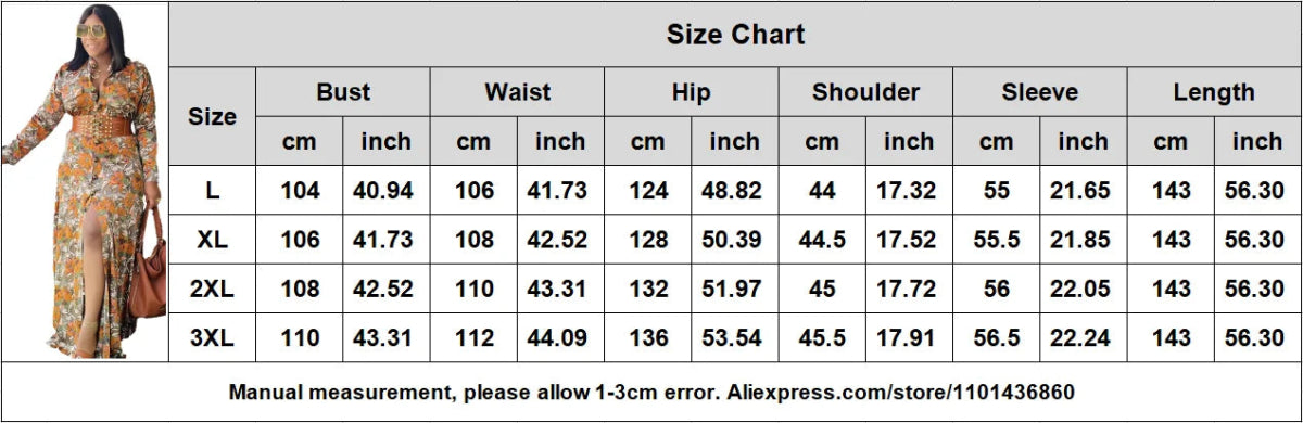 Wide Belt African Long Dresses for Women 2023 Traditional Nigeria Flower Print Caftan Dress Abaya Musulman Robe Femme Clothes - Free Delivery Worldwide only at Flexi Africa