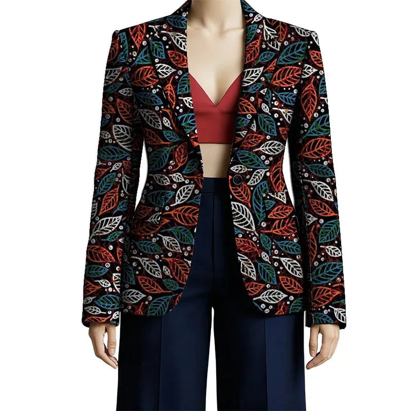 Women’s African Couture Blazer Jacket – Ankara Print Colorful Short Coat for Wedding & Party - Free Delivery Worldwide only at Flexi Africa