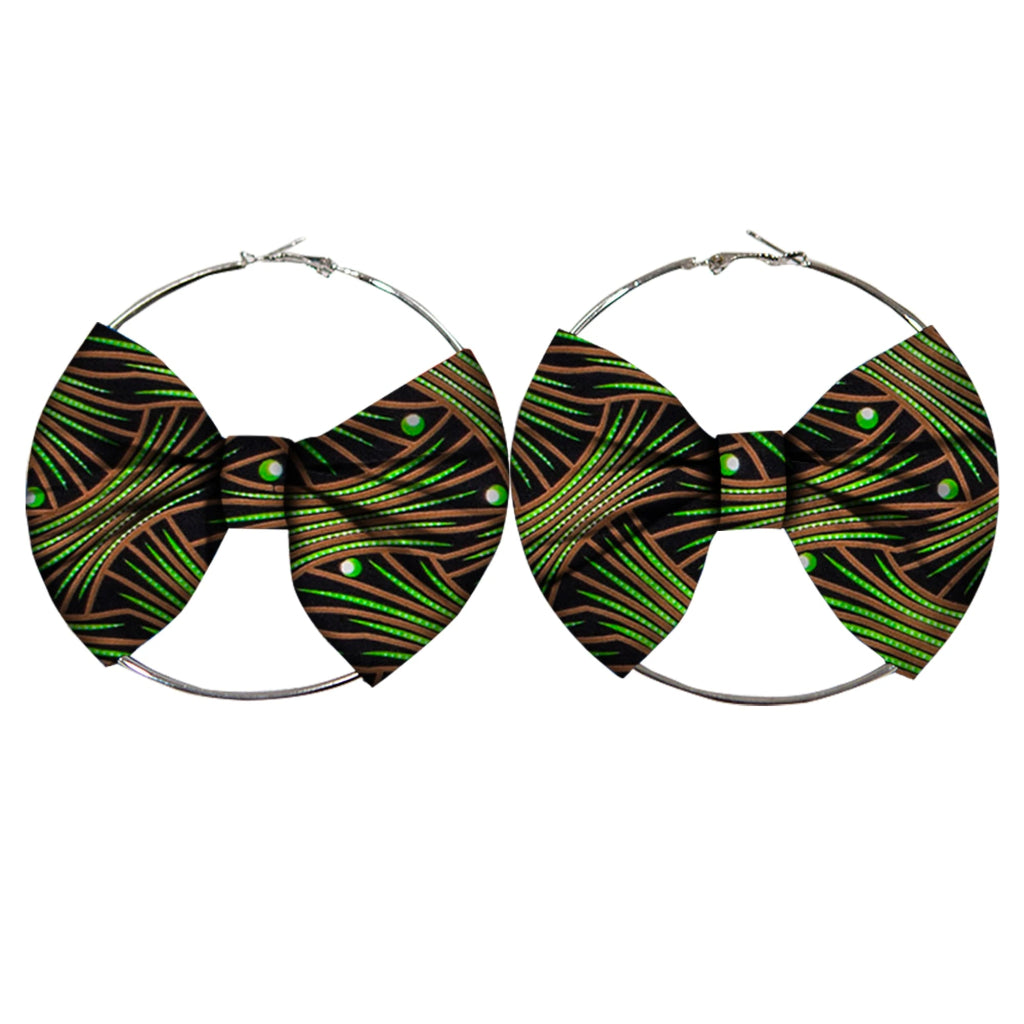 Women’s African Fashion Earrings – Handmade Circle Statement Accessories - Free Delivery Worldwide only at Flexi Africa