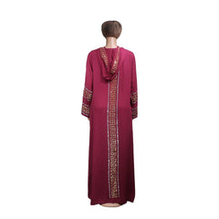 Women's Dress African Fashion Hooded Robe Islamic Abaya Muslim Style Drilled Decoration Quality Luxury - Free Delivery