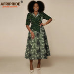 Women’s High - Waist Ankara Midi Dress – Half Sleeve African Print Style - Free Delivery Worldwide only at Flexi Africa